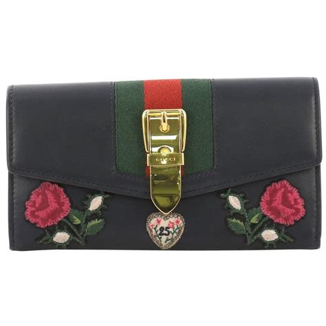 gucci sylvie continental wallet|women authentic gucci wallets.